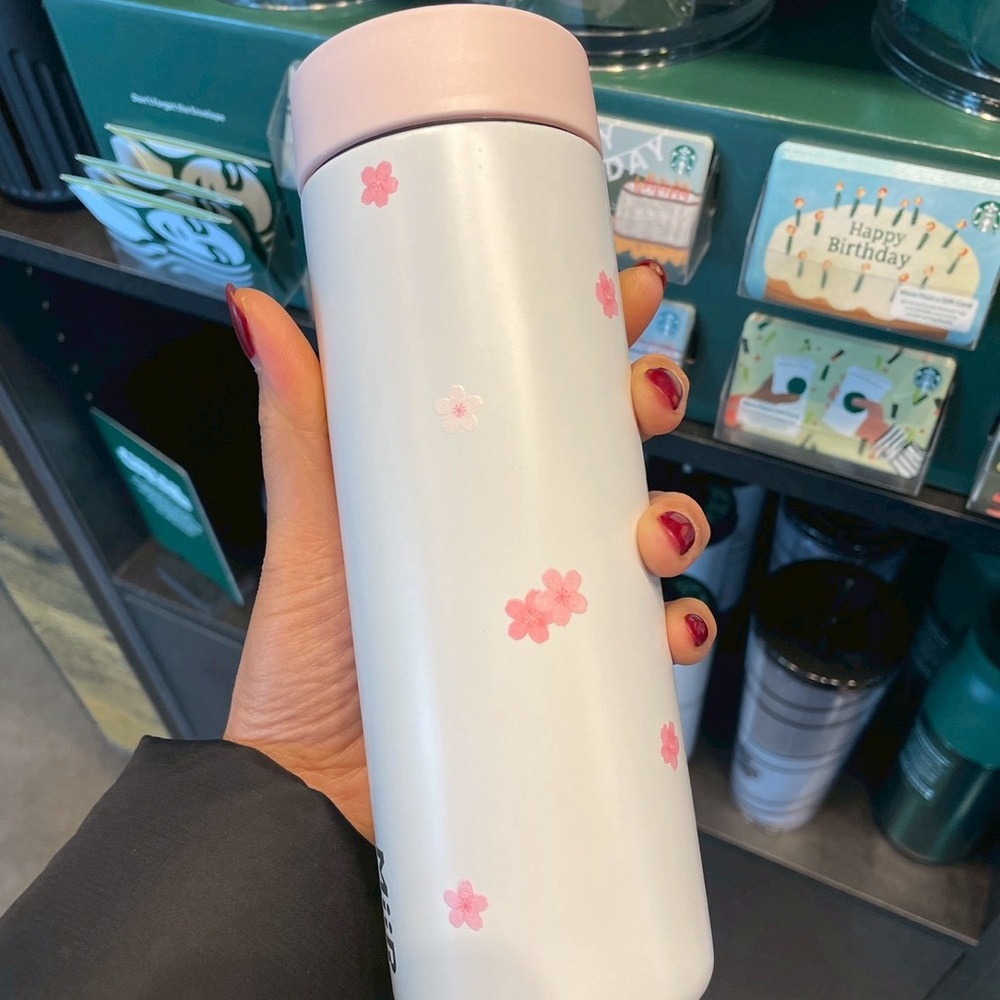 MiiR + Starbucks Cherry Blossom Pink 2026 bottle tumbler 16oz - Picture 4 of 5